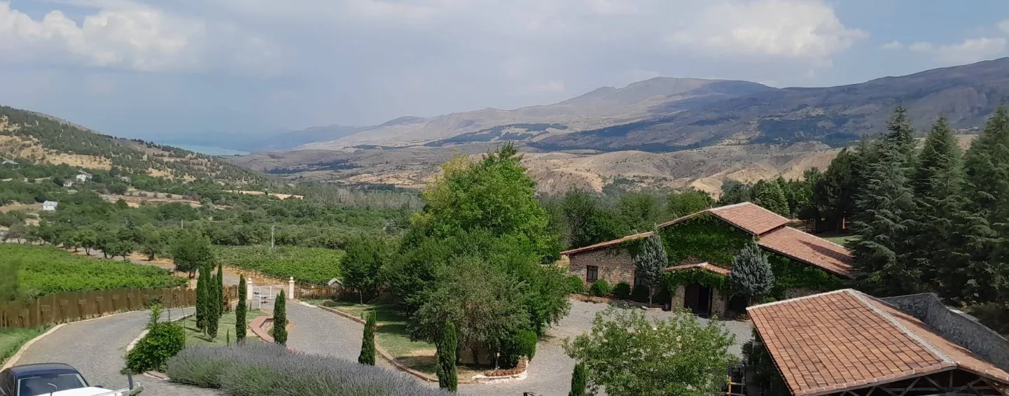 Bağlardan Hazar vadisine uzanan manzara